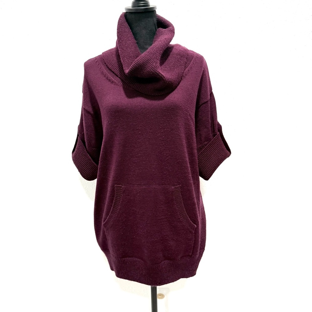 BCBGMaxAzria Deep Purple Cowl Neck Sweater‎ Large